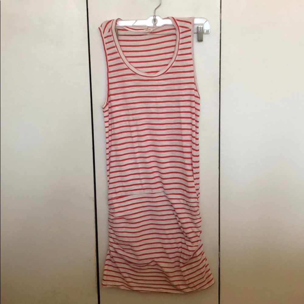 Monrow cotton striped mini dress